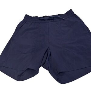Lululemon Shorts Mens Sz S Navy Blue Bowline Elastic Drawstring Waist Linerless